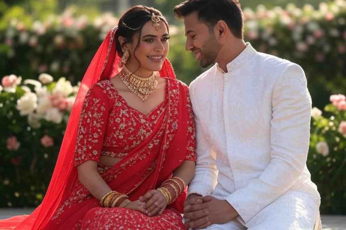 Couple Dress Combination Wedding Matching Lehenga And Sherwani