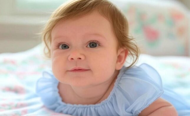 Home 2 Month Baby Girl Photoshoot