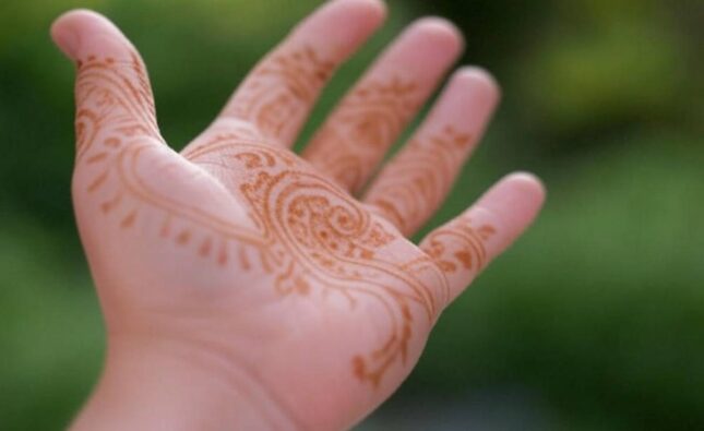 Mehndi Design Photo Front Hand Simple