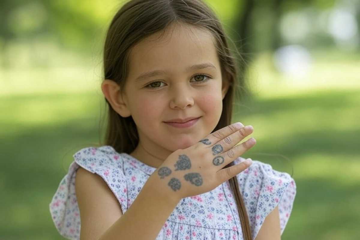 Mom Dad Tattoo On Hand For Girl