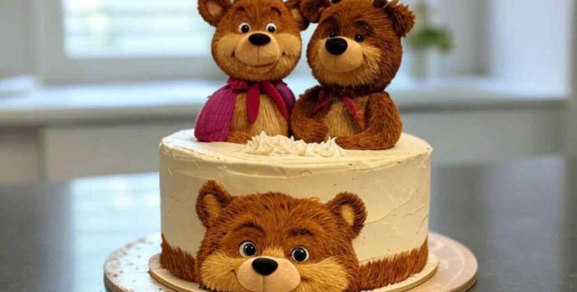 Simple Masha And The Bear Cake